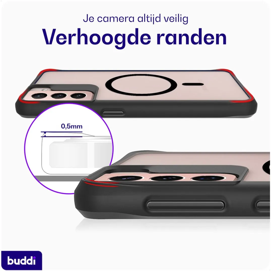 Buddi Hybrid Hoesje Samsung Galaxy S21 - MagSafe - Matte Zwart