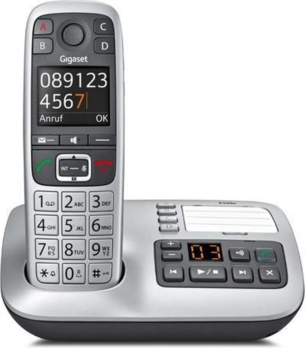 Gigaset E560A DECT Telefoon - Zwart/Zilver