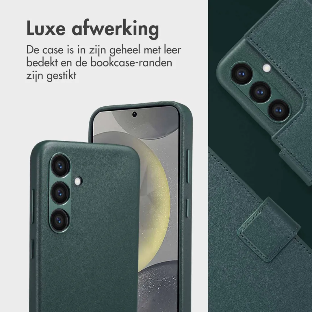 Accezz Hoesje Samsung Galaxy S24 Leather Bookcase 2-in-1 - Cedar Green