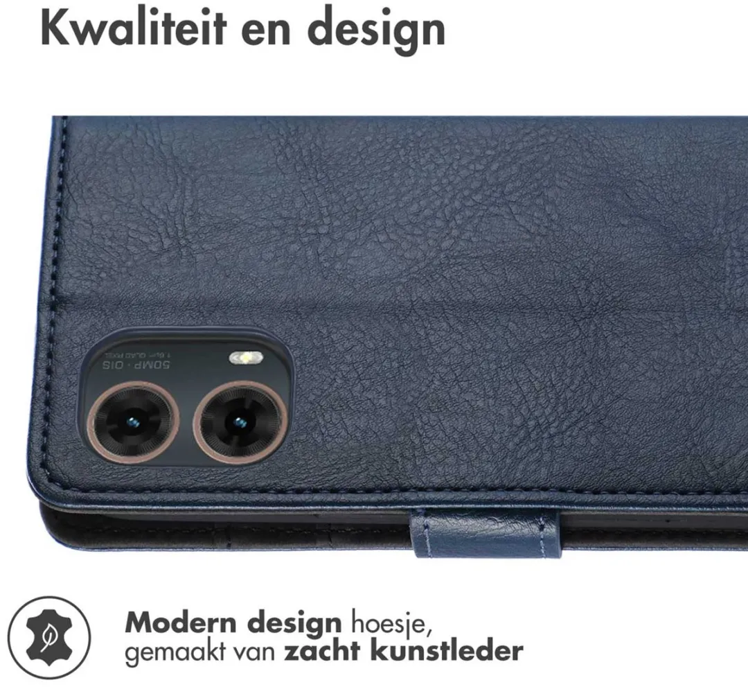 Imoshion Hoesje Motorola Moto G85 3 Pasjes - Donkerblauw