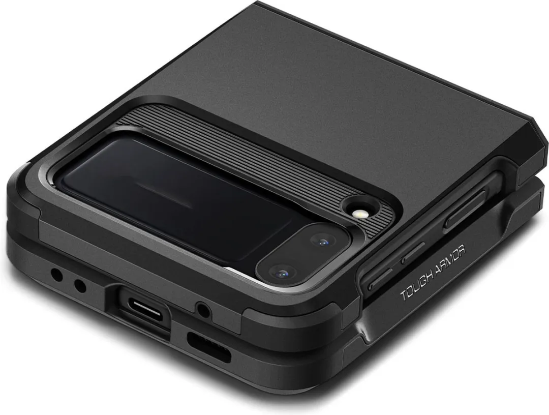 Spigen Tough Armor ACS05111 Hoes - Samsung Galaxy Z Flip 4 - Zwart