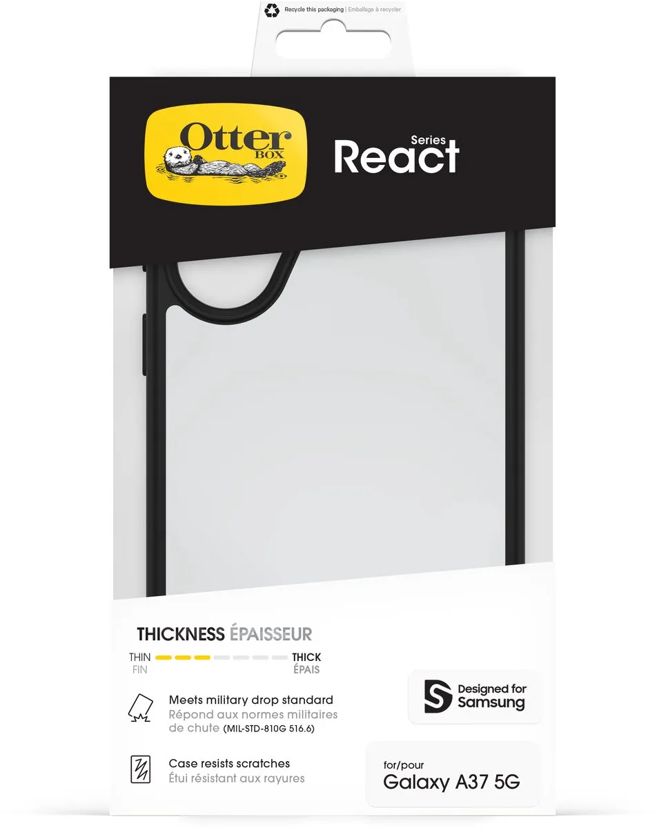 OtterBox React Case Samsung Galaxy A37 77-000474 - Zwart/Transparant