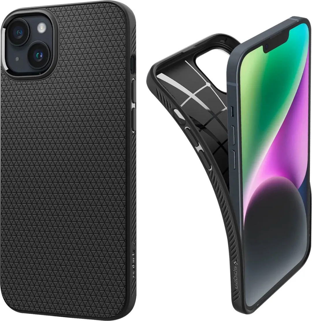 Spigen Liquid Air Case ACS05037 iPhone 14 - Zwart