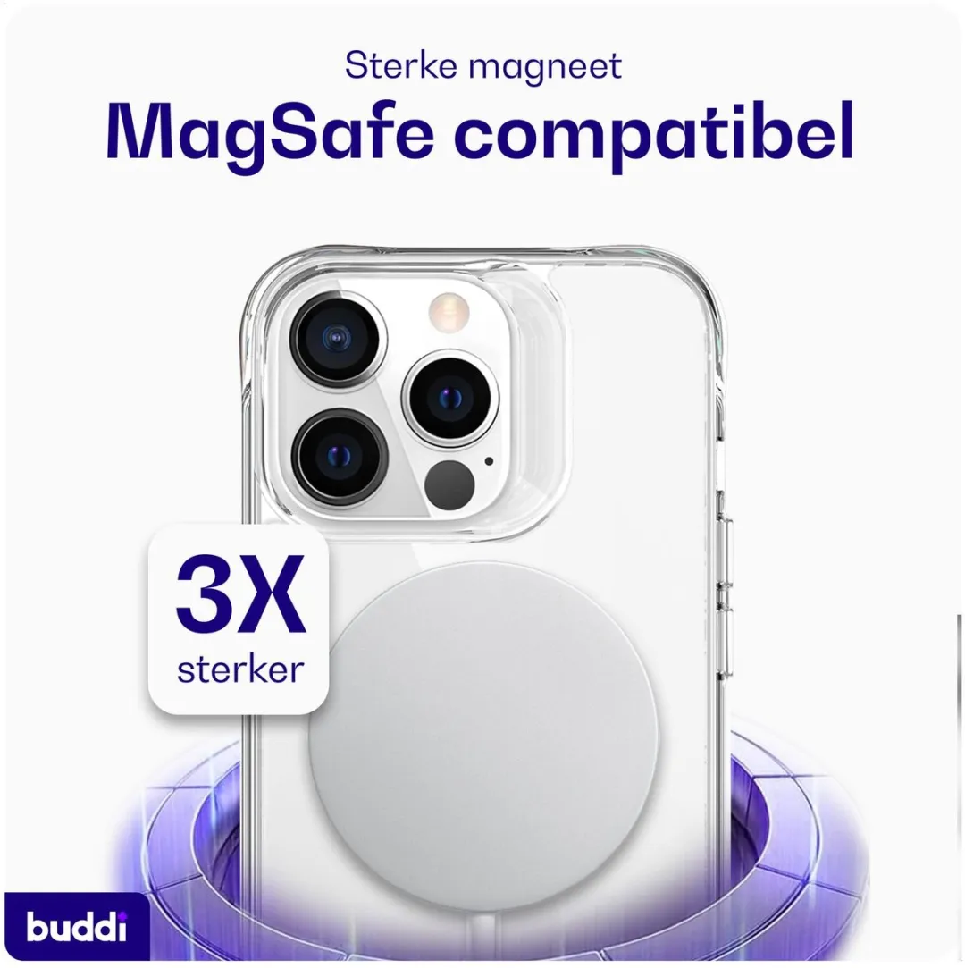 Buddi Core iPhone 13 Pro Hoesje - MagSafe - Transparant
