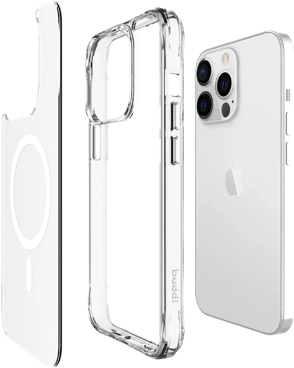 Buddi Core iPhone 13 Pro Hoesje - MagSafe - Transparant