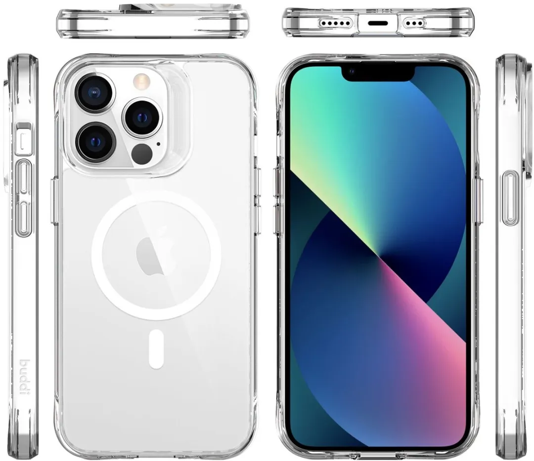 Buddi Core iPhone 13 Pro Hoesje - MagSafe - Transparant - afbeelding 6 van 6