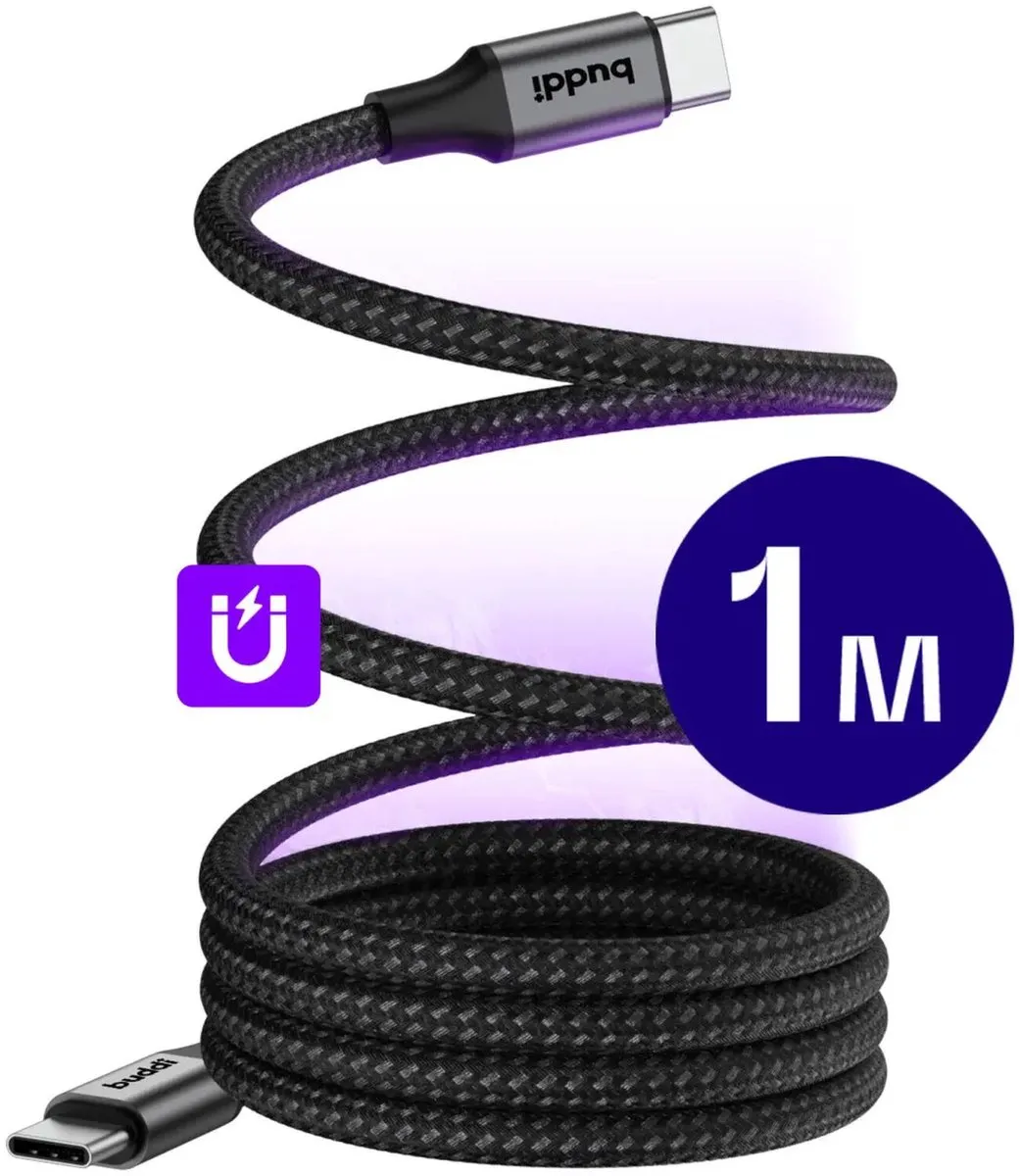 Buddi Flex Magnetische USB-C Kabel 60W