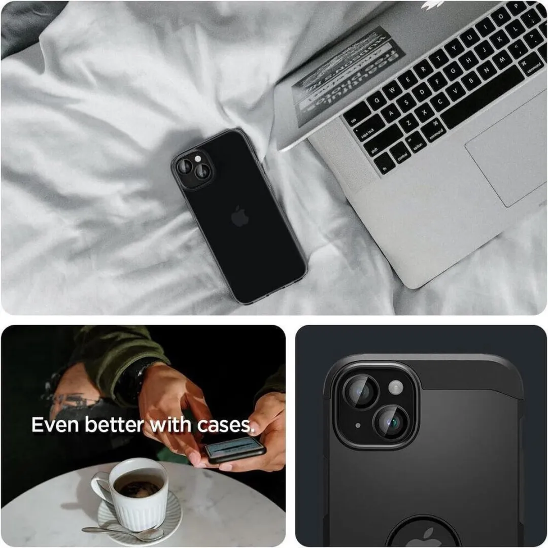 Spigen Optik Pro iPhone 15/15 Plus Camera Lens Protector Glas - 2 Stuks - afbeelding 6 van 6
