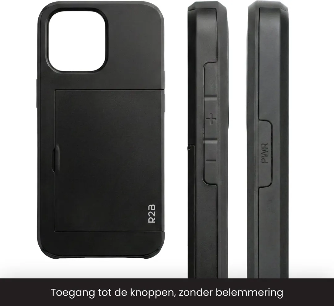 R2B iPhone 16 Pro Hoesje Utrecht - 3 Pasjes - Zwart