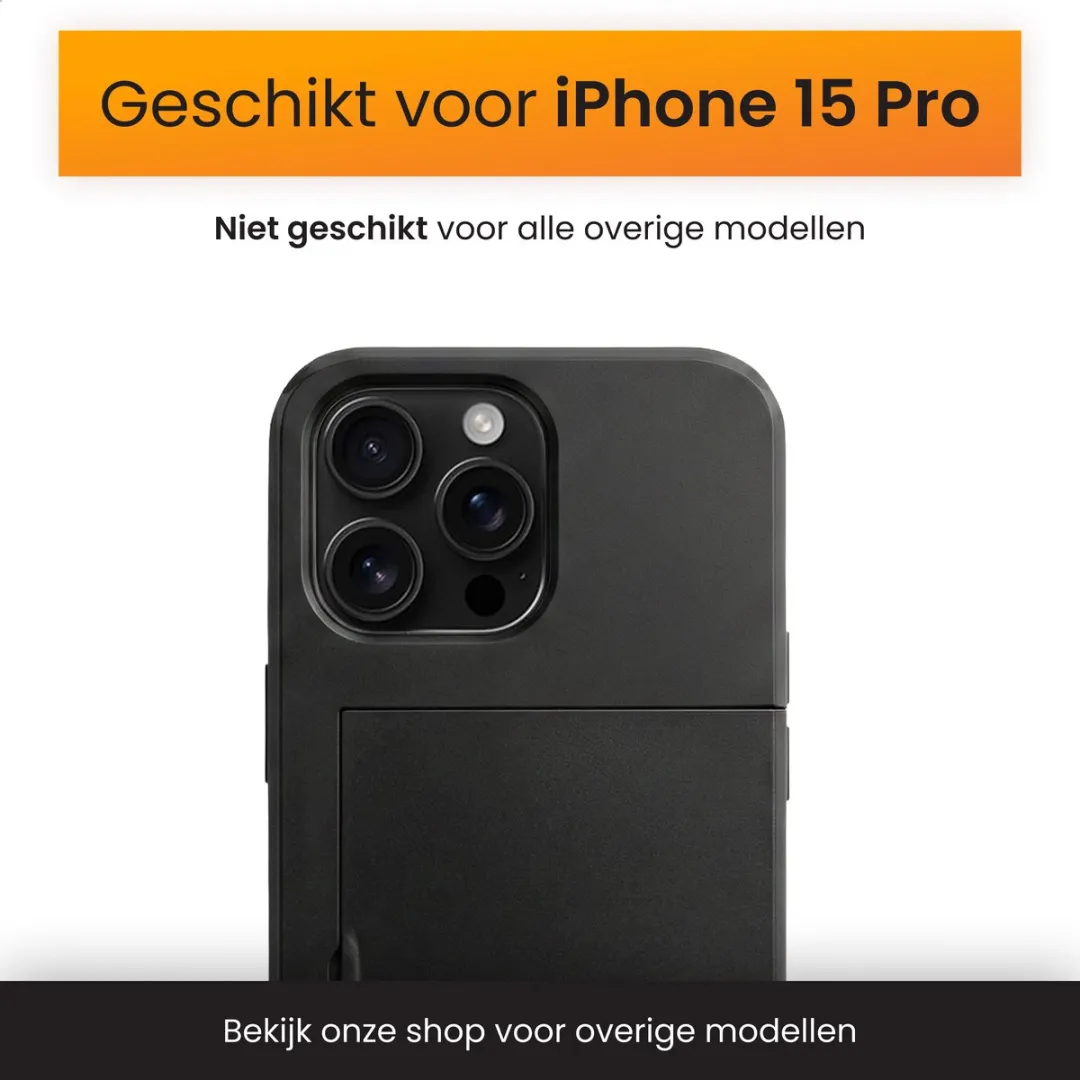 R2B Utrecht iPhone 15 Pro Hoesje - 3 Pasjes - Zwart