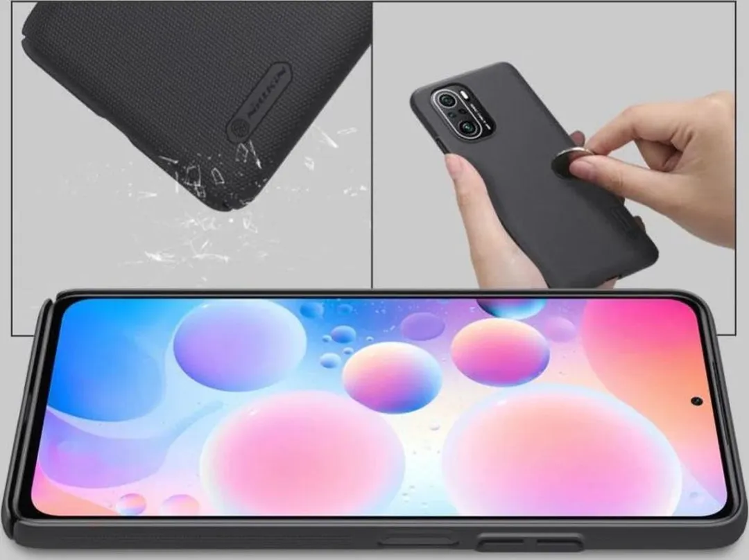 Nillkin Super Frosted Shield Hoesje Xiaomi Poco F3 - Zwart - afbeelding 3 van 6