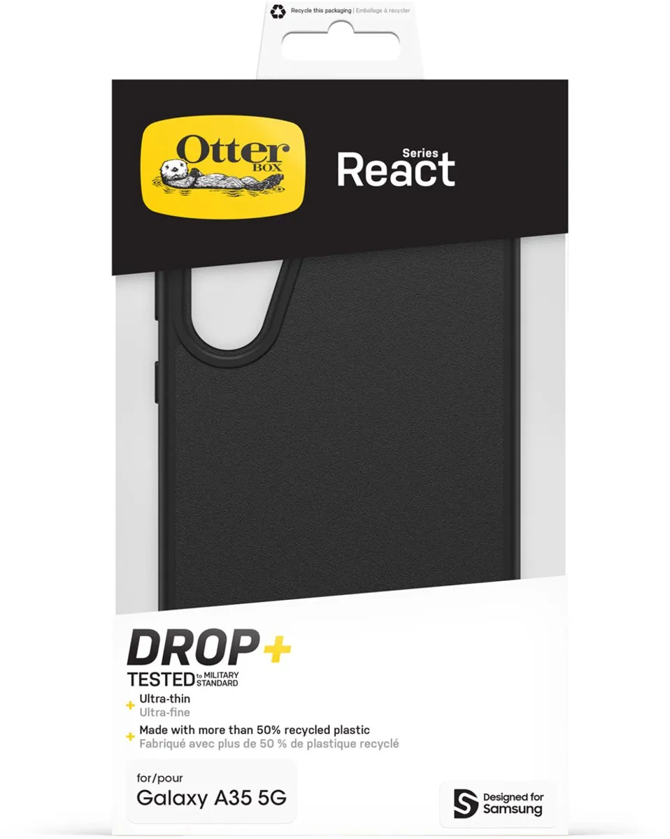 OtterBox React 12194 Hoesje - Samsung Galaxy A35 - Zwart