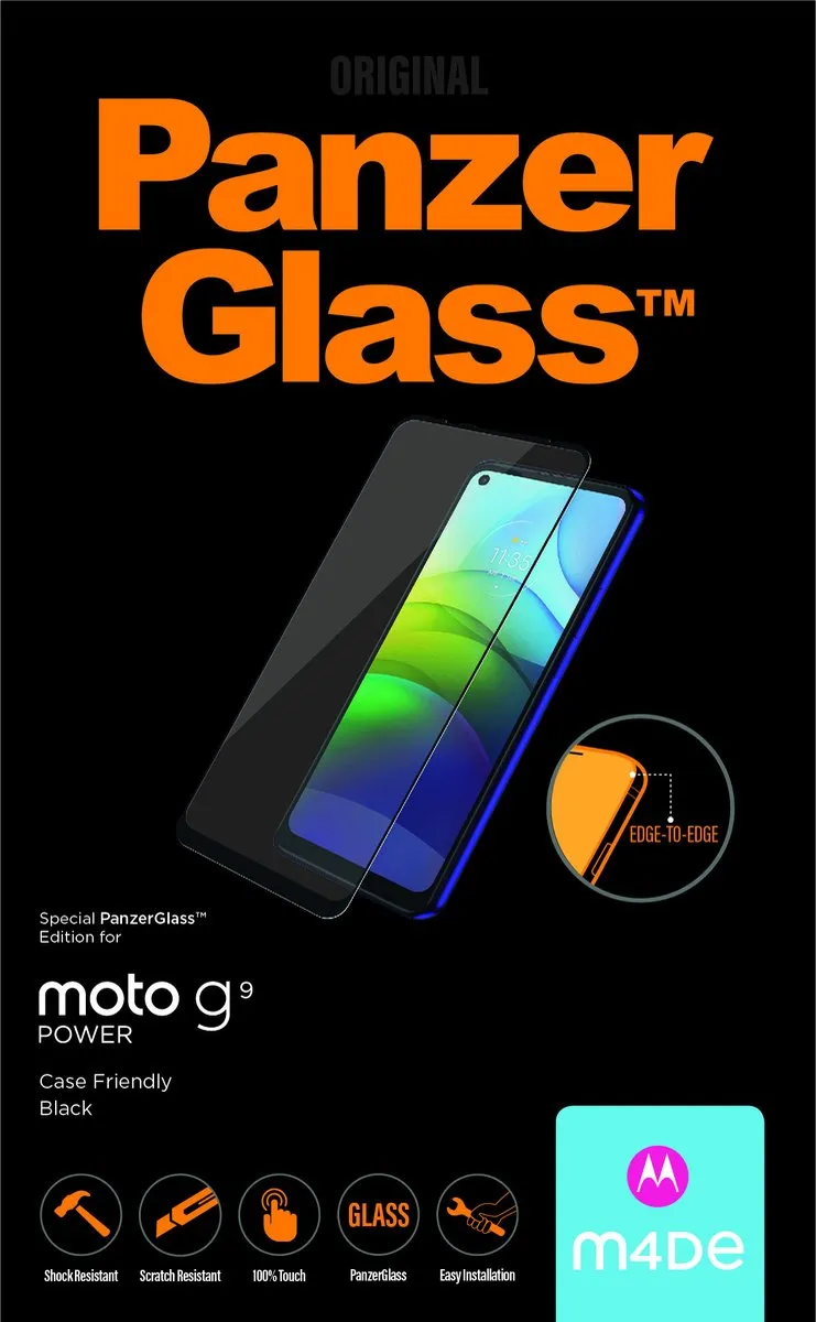 PanzerGlass PZ-6536 Screenprotector - Motorola Moto G9 Power - Zwart - afbeelding 2 van 6
