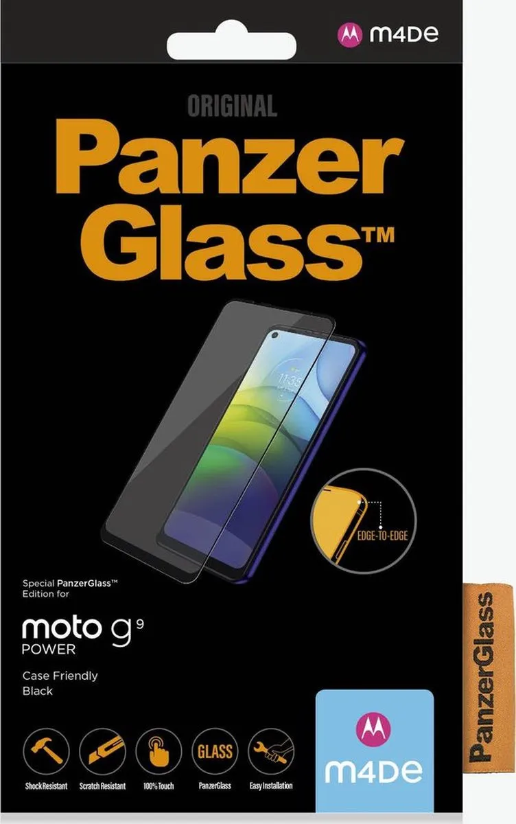PanzerGlass PZ-6536 Screenprotector - Motorola Moto G9 Power - Zwart - afbeelding 3 van 6