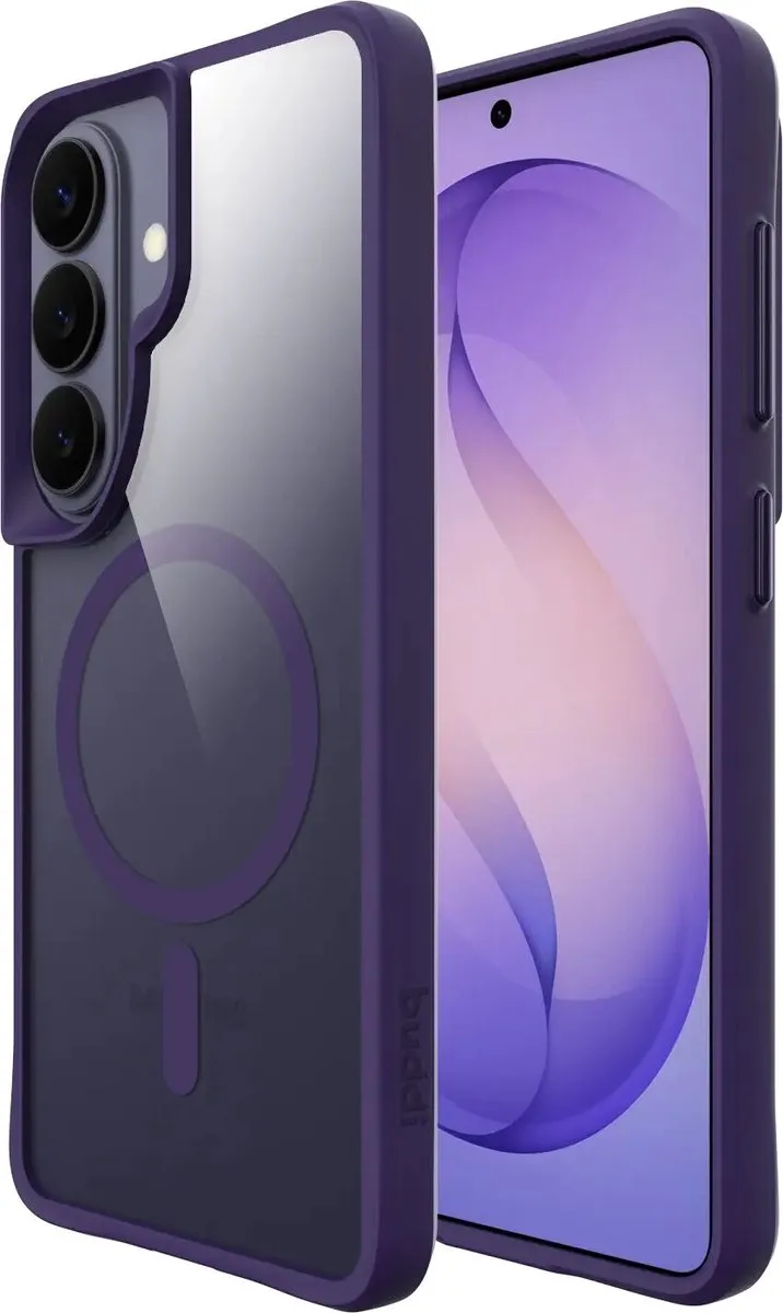 Buddi Hybrid Hoesje Samsung Galaxy S26 - Transparant Paars - MagSafe