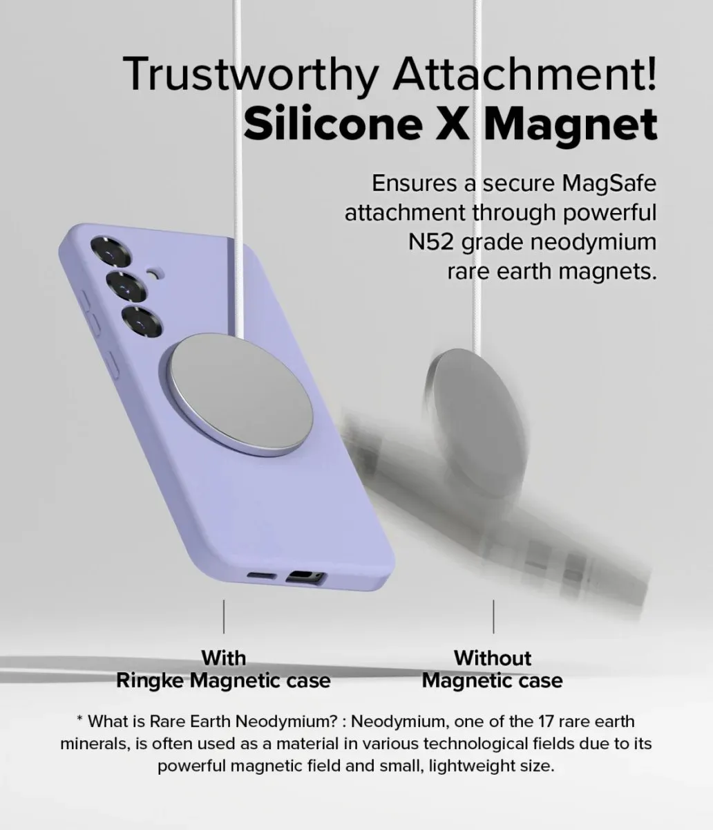 Ringke Silicone MagSafe Hoesje Samsung Galaxy S25 Plus - Paars