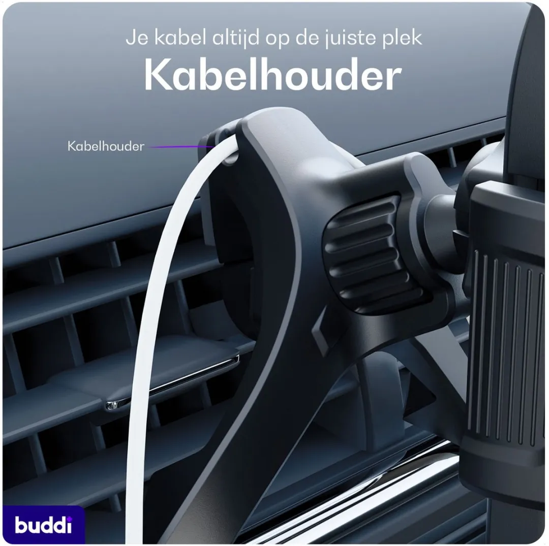 Buddi Way 2 Telefoonhouder Auto - 360° Draaibaar - Zwart