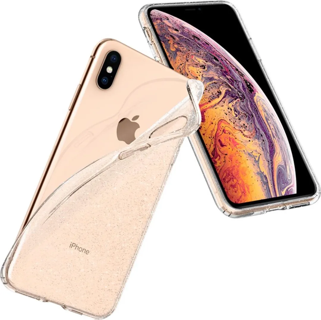 Spigen Liquid Crystal Glitter iPhone XS Max Hoesje - Transparant