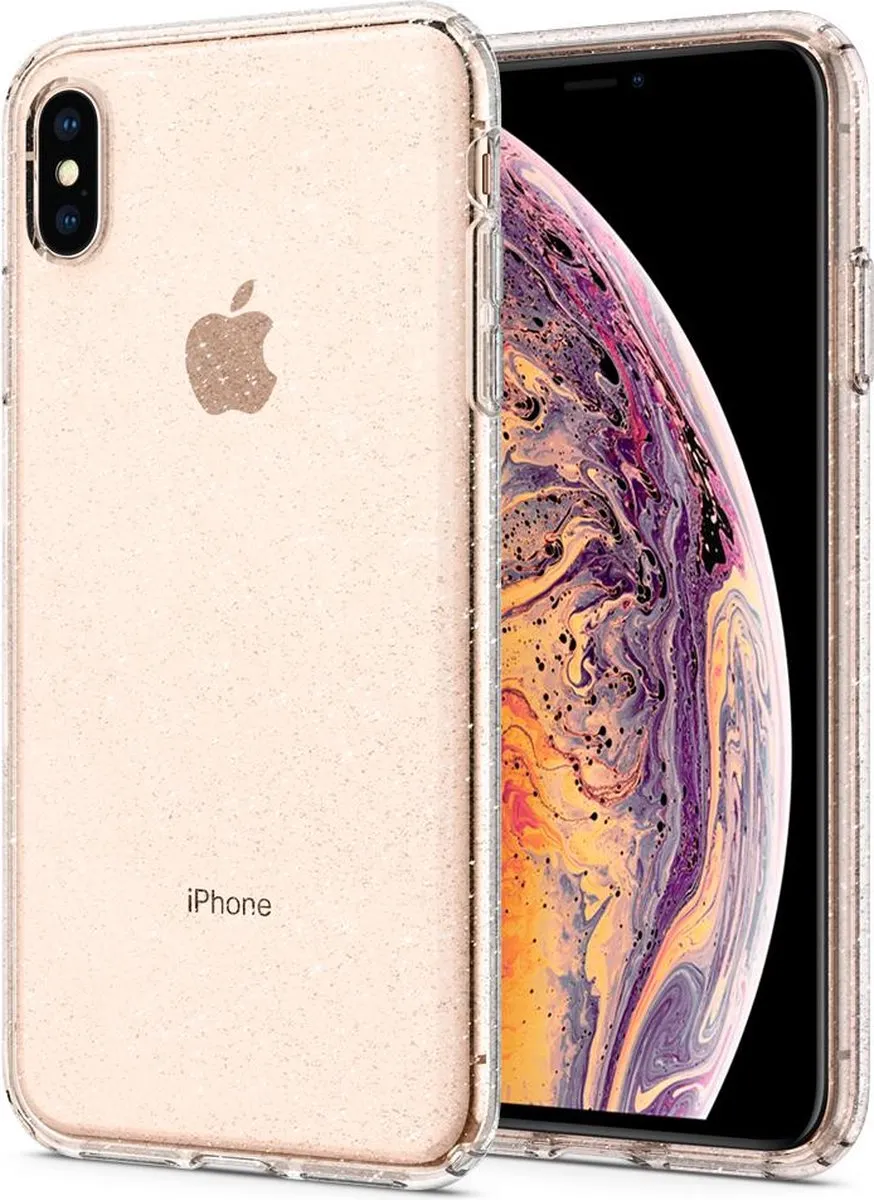 Spigen Liquid Crystal Glitter iPhone XS Max Hoesje - Transparant
