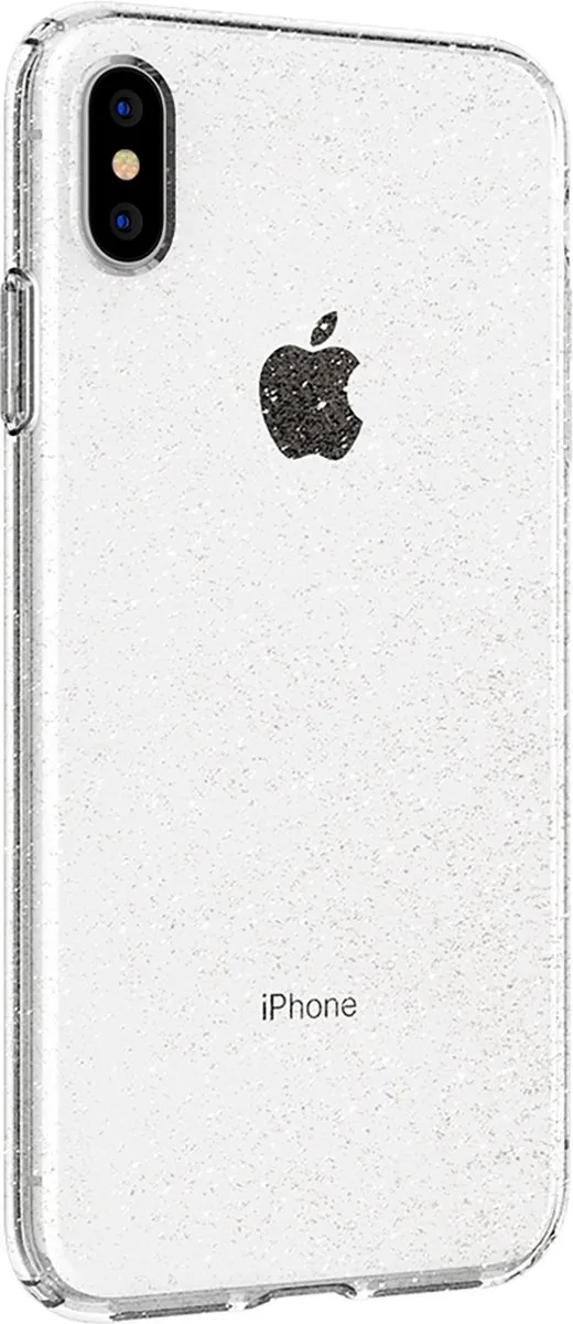 Spigen Liquid Crystal Glitter iPhone XS Max Hoesje - Transparant