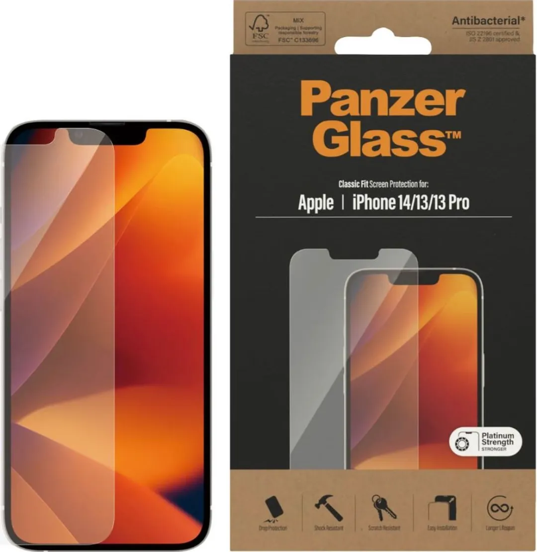 PanzerGlass Classic Fit iPhone 13 Glazen Screenprotector - 1 Stuk