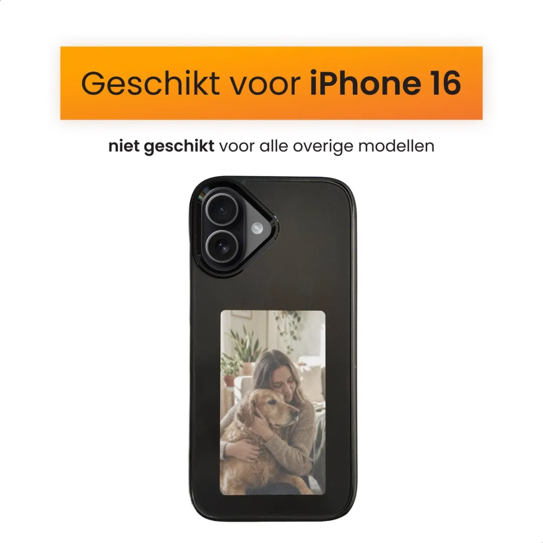 R2B Foto Hoesje iPhone 16 - Zwart