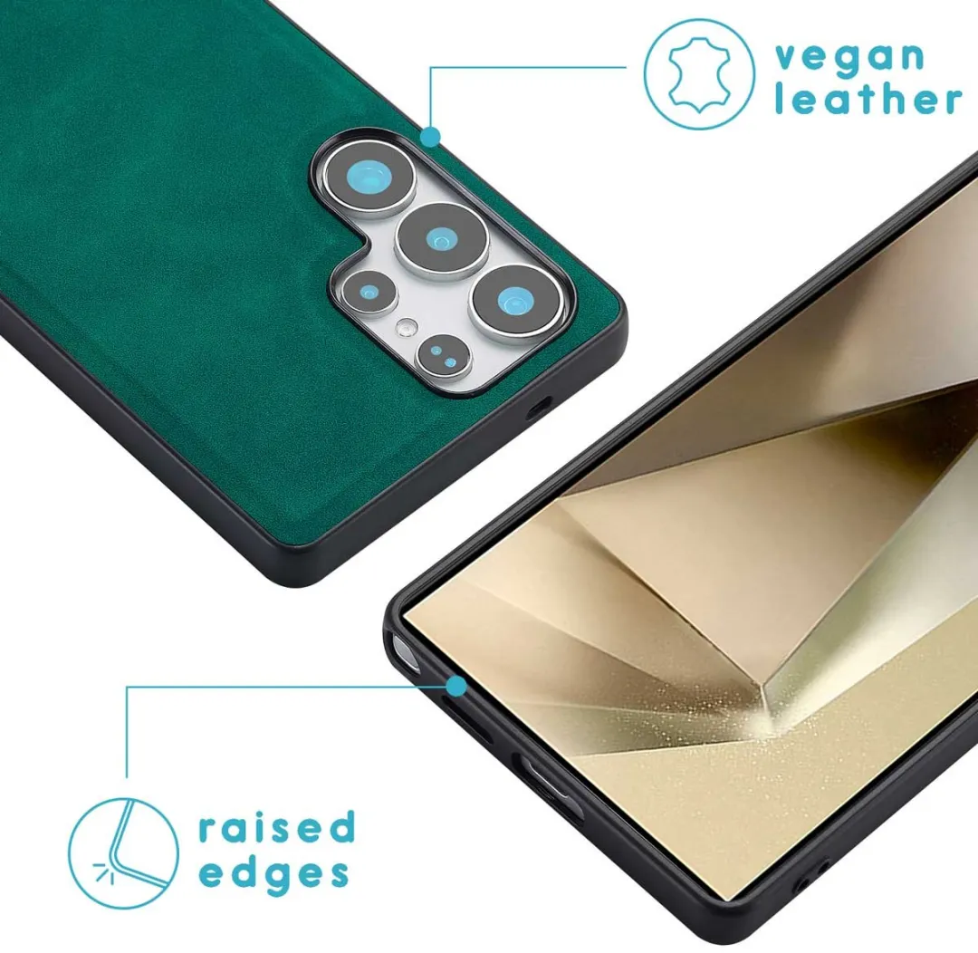Imoshion Bookcase Hoesje Samsung Galaxy S25 Ultra - Donkergroen