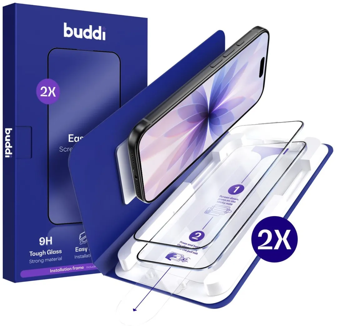 Buddi Screenprotector iPhone 17 2-Pack