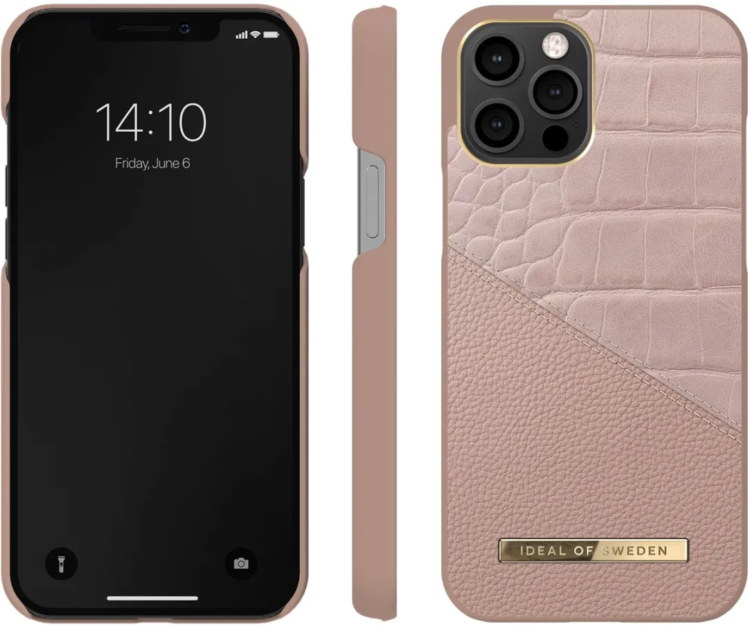 iDeal of Sweden iPhone 12 Pro Max Hoesje Rose Smoke Croco