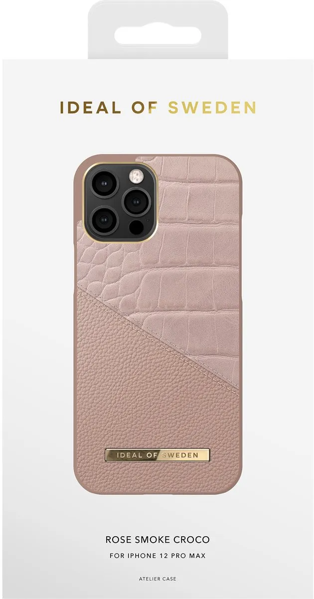 iDeal of Sweden iPhone 12 Pro Max Hoesje Rose Smoke Croco