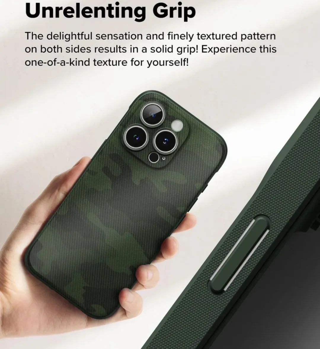 Ringke Onyx Camo Groen Hoesje iPhone 16 Pro - Militaire Standaard