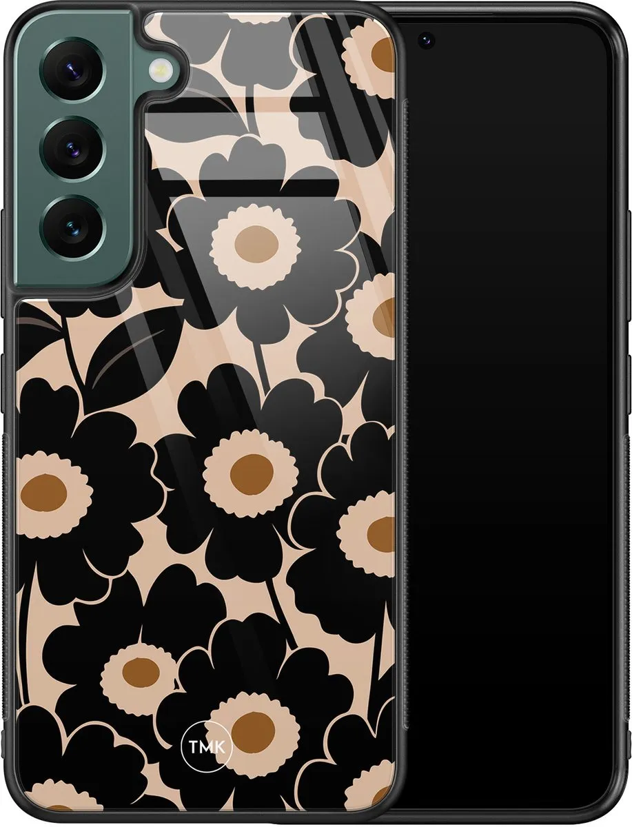 Casevibes Hoesje Samsung Galaxy S22 Bloom Luxe - Zwart