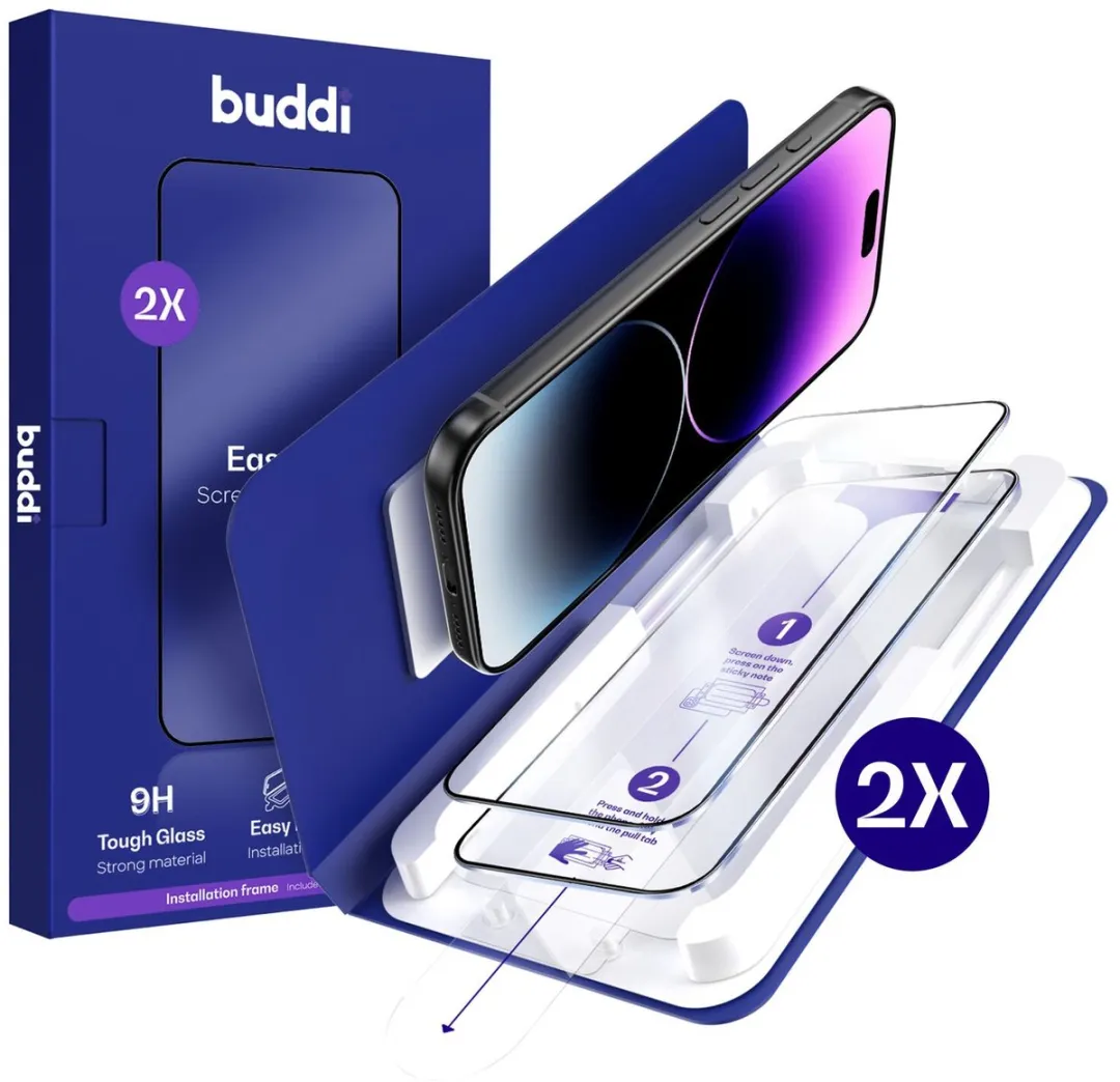 Buddi Screenprotector iPhone 14 Pro Max 2 Stuks