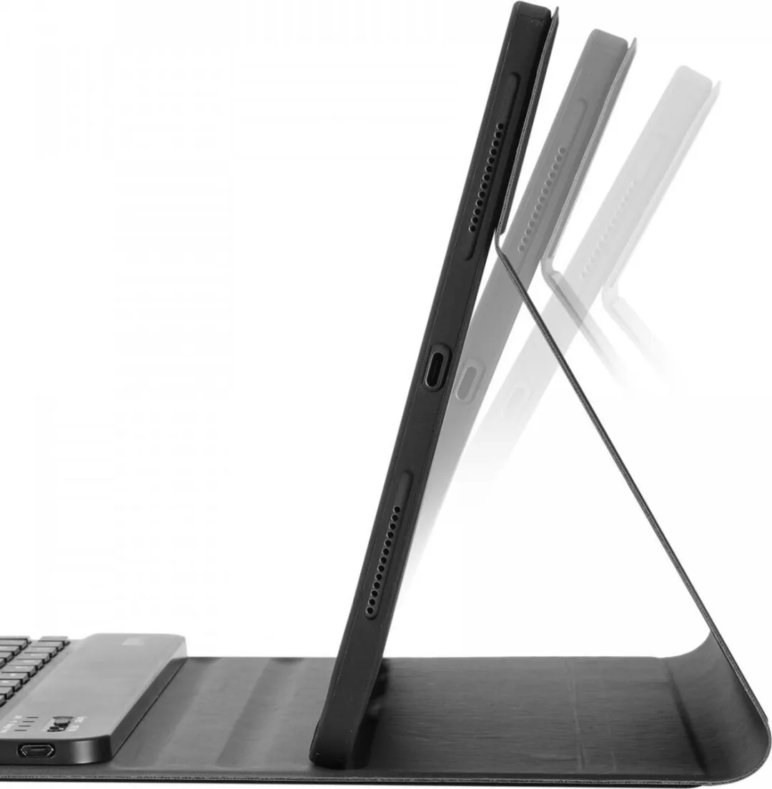 Buddi Zuna Hoes met QWERTY Toetsenbord Geschikt voor Apple iPad Air (2022/2020) | Beschermhoes | Bluetooth 5.0 | met Penhouder | Magnetisch Uitneembaar Keyboard | Book Case met Standaard | Zwart