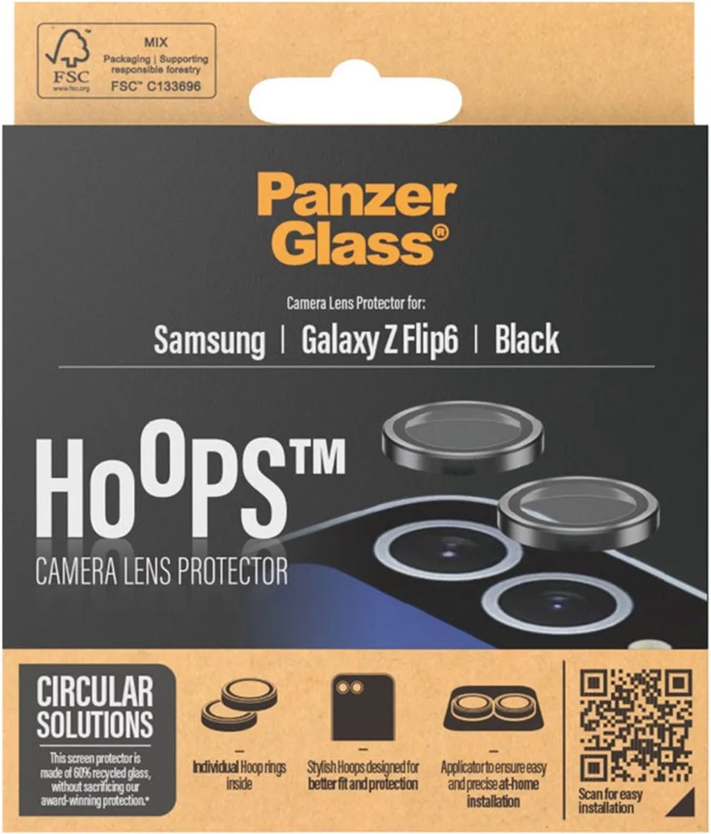 PanzerGlass PZ-7372 Camera Lens Protector - Zwart