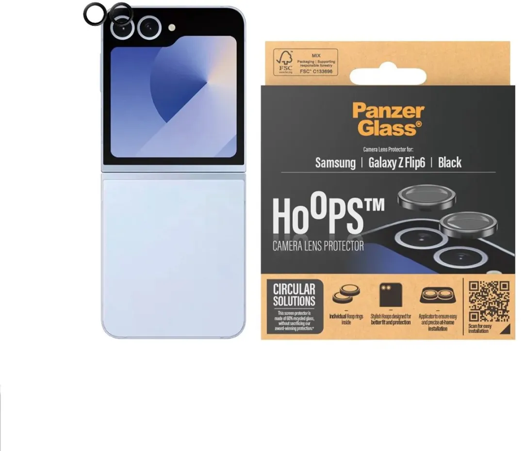 PanzerGlass PZ-7372 Camera Lens Protector - Zwart