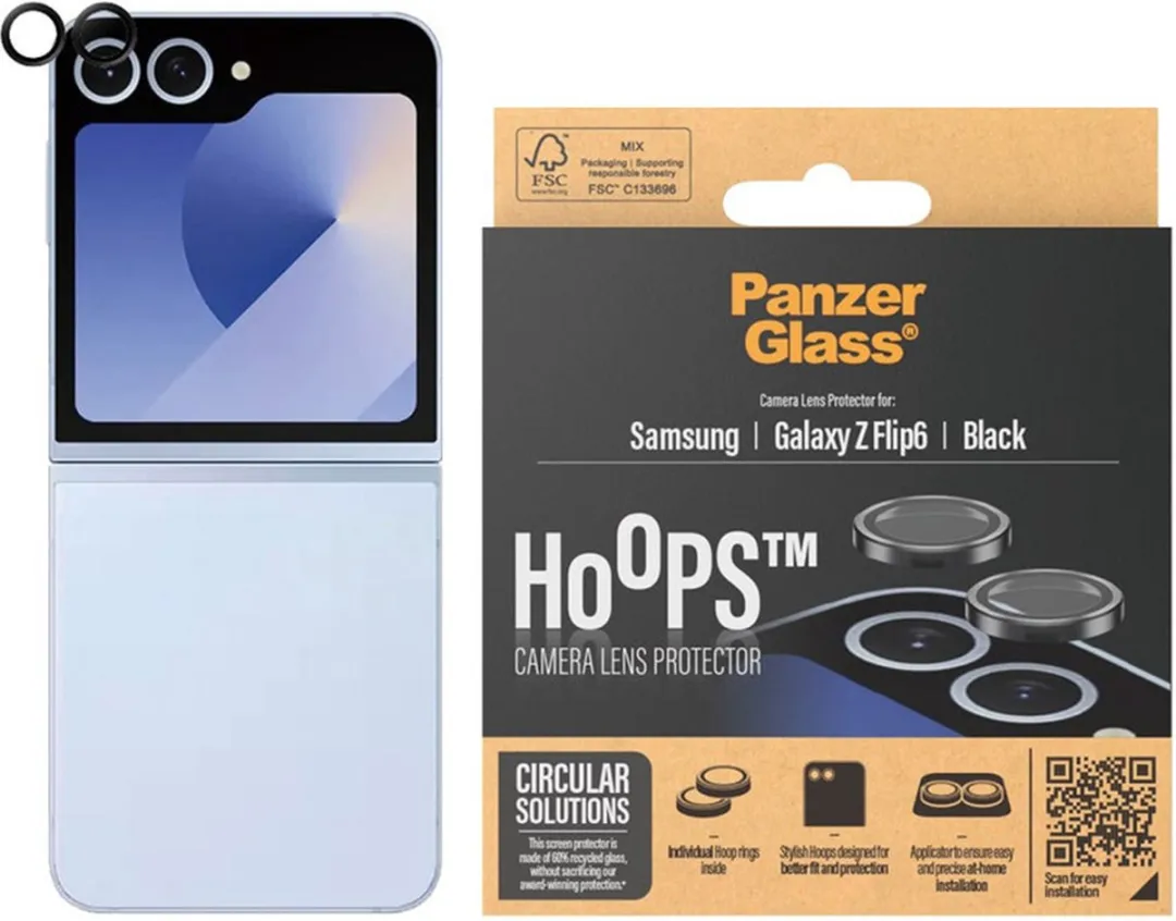 PanzerGlass PZ-7372 Camera Lens Protector - Zwart