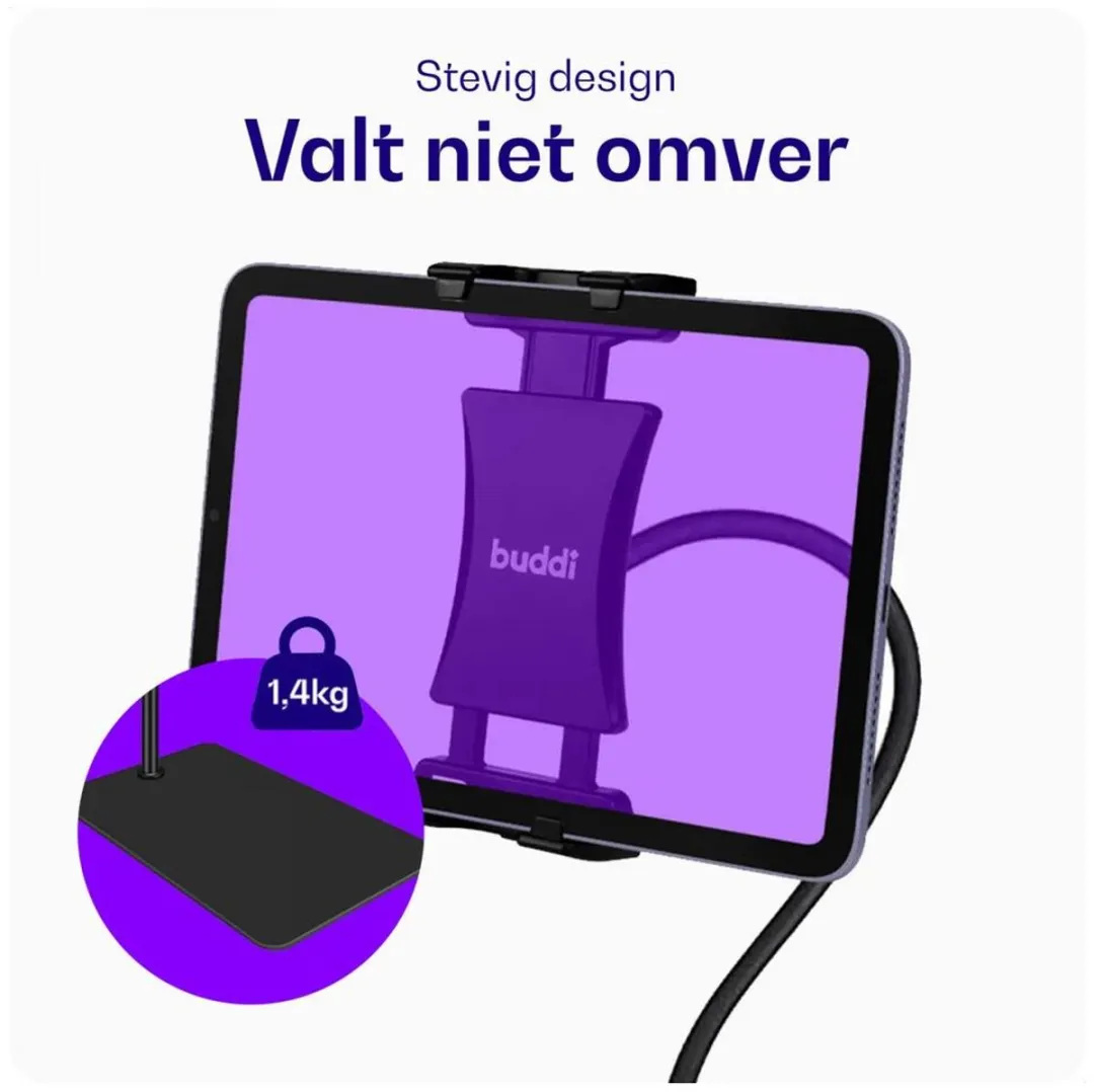 Buddi Tab Houder Zwanenhals - 23 Inch - Zwart