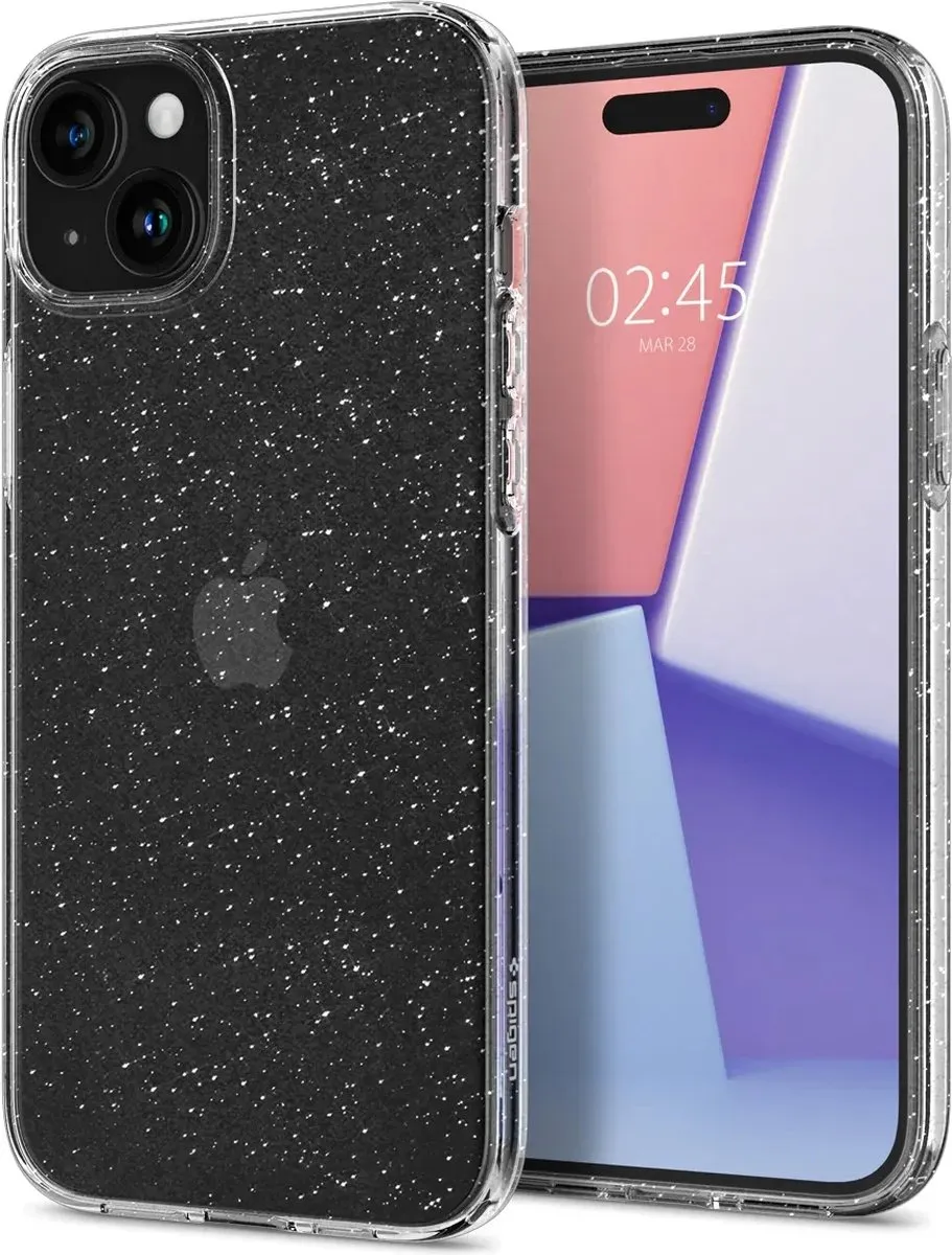 Spigen Liquid Crystal iPhone 15 Plus Hoesje - Glitter Quartz - 8809896749879 - afbeelding 6 van 6