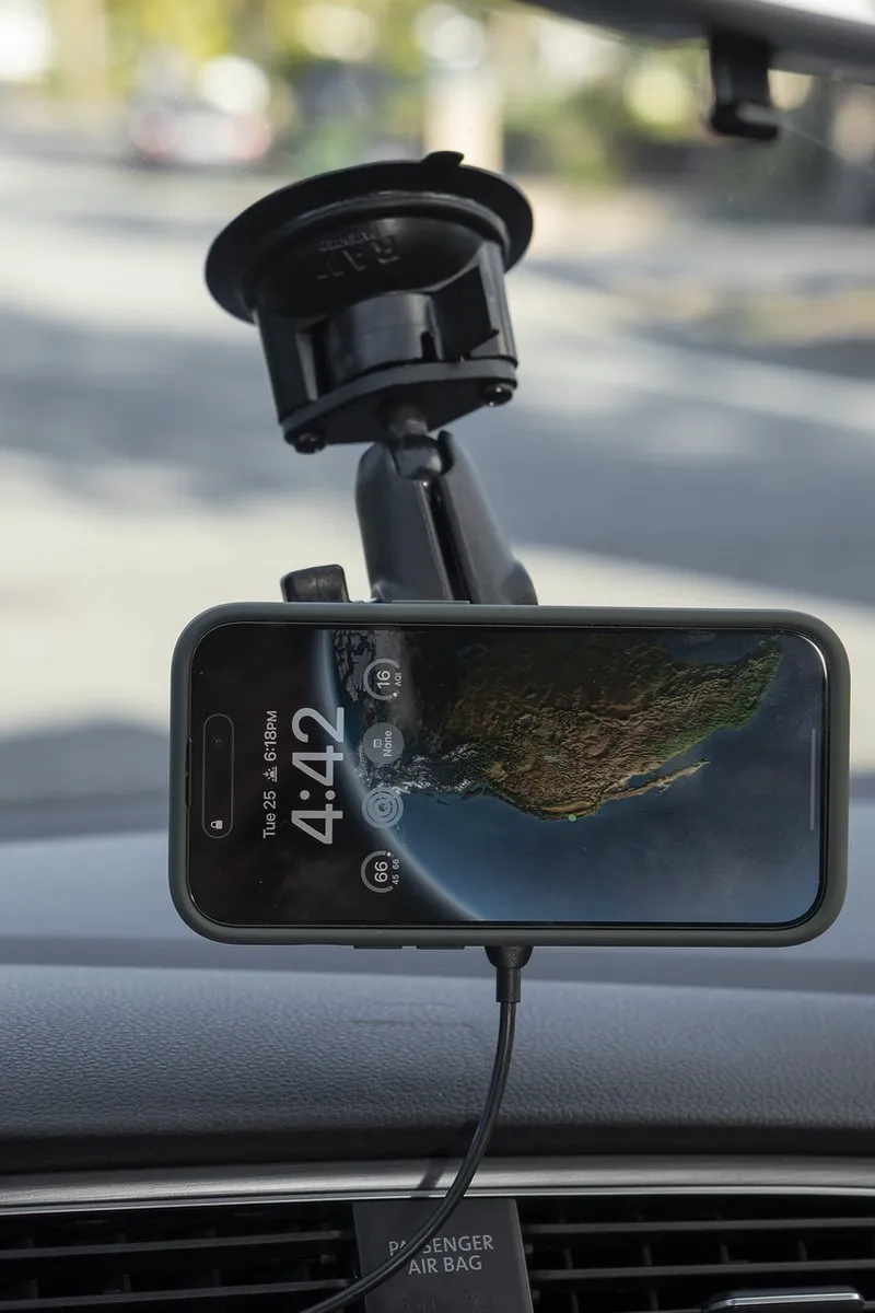 Peak Design Mobile Car Mount 20mm Ball Adapter Charging v2 - Zwart