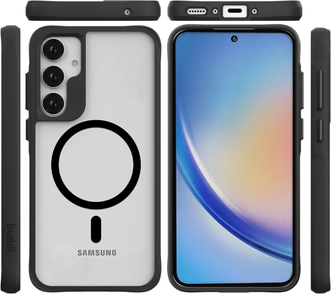 Buddi Hybrid Hoesje Samsung Galaxy A35 - MagSafe - Matte Zwart - afbeelding 6 van 6