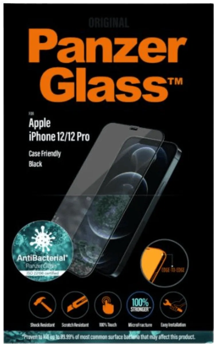 PanzerGlass PZ-2711 Screenprotector iPhone 12 - Zwart