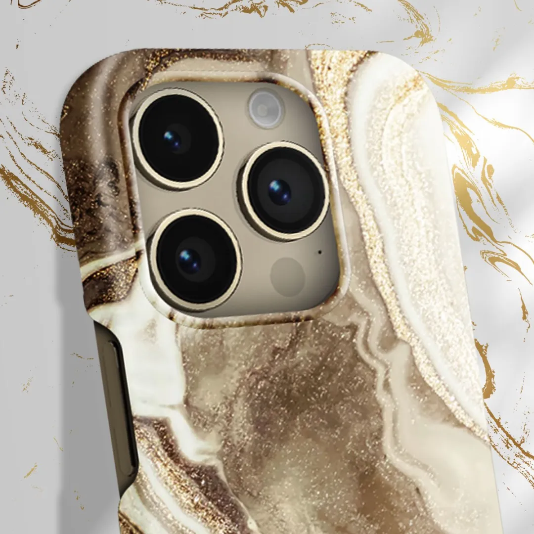 iDeal of Sweden iPhone 14 Pro Max Backcover Golden Sand Marble