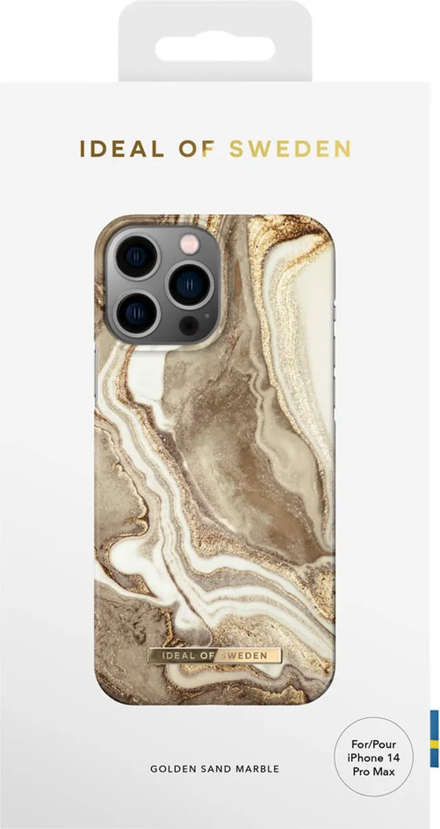 iDeal of Sweden iPhone 14 Pro Max Backcover Golden Sand Marble - afbeelding 6 van 6
