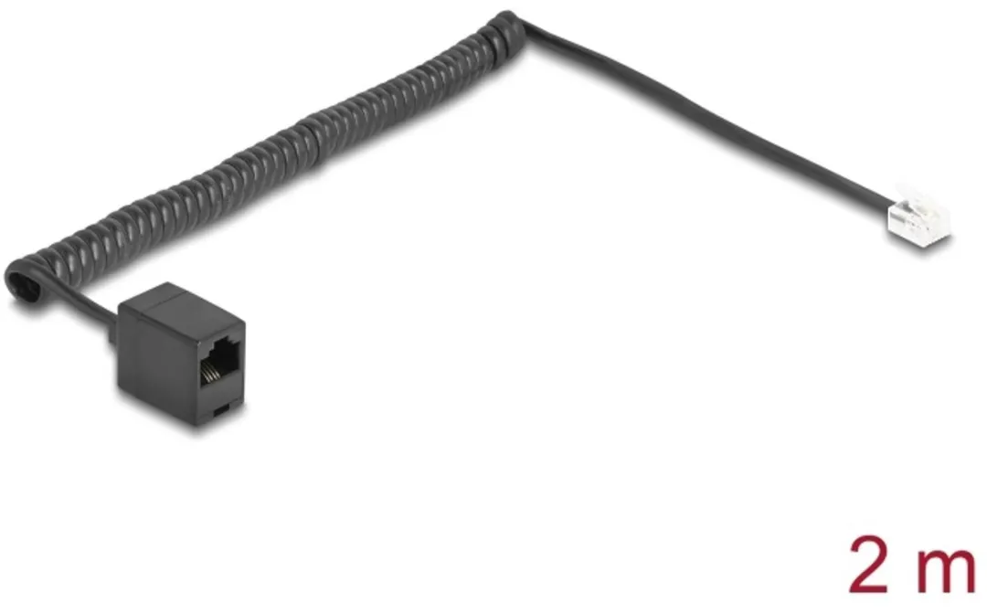 Delock Telefoonkabel Coiled RJ11-RJ45