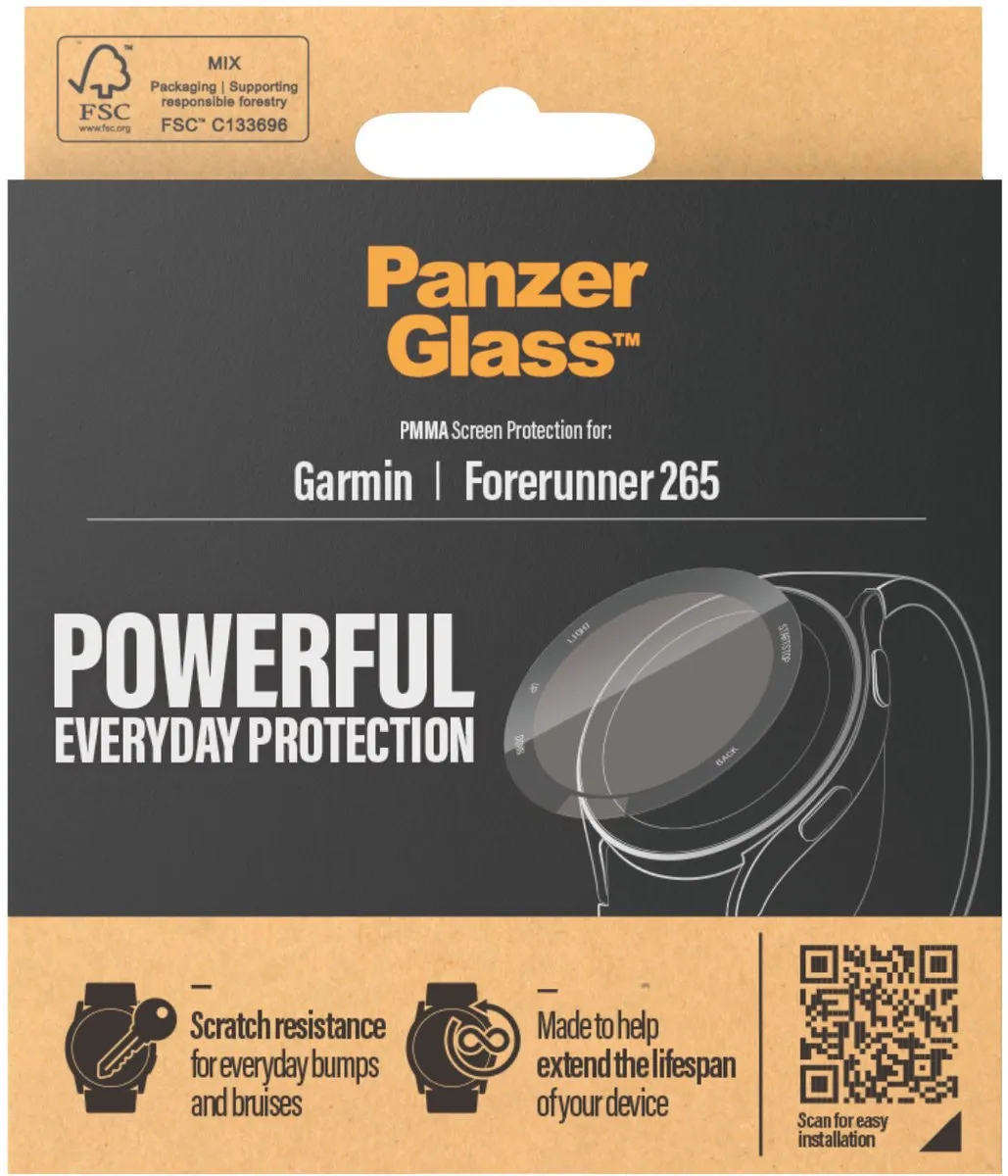 PanzerGlass Garmin Forerunner 265 Antibacteriële Screenprotector - Transparant