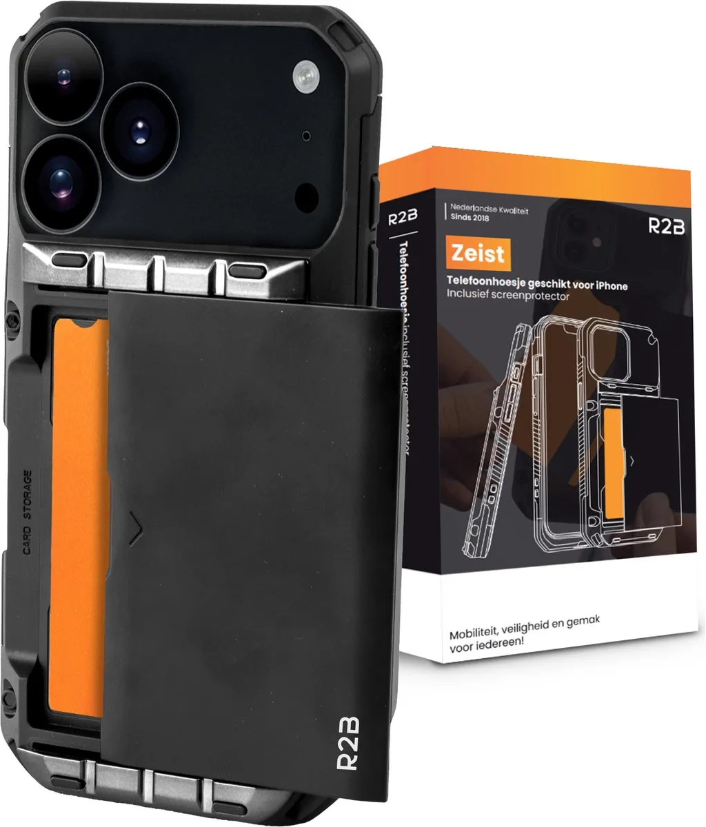 R2B iPhone 17 Pro Max Hoesje met Pasjeshouder