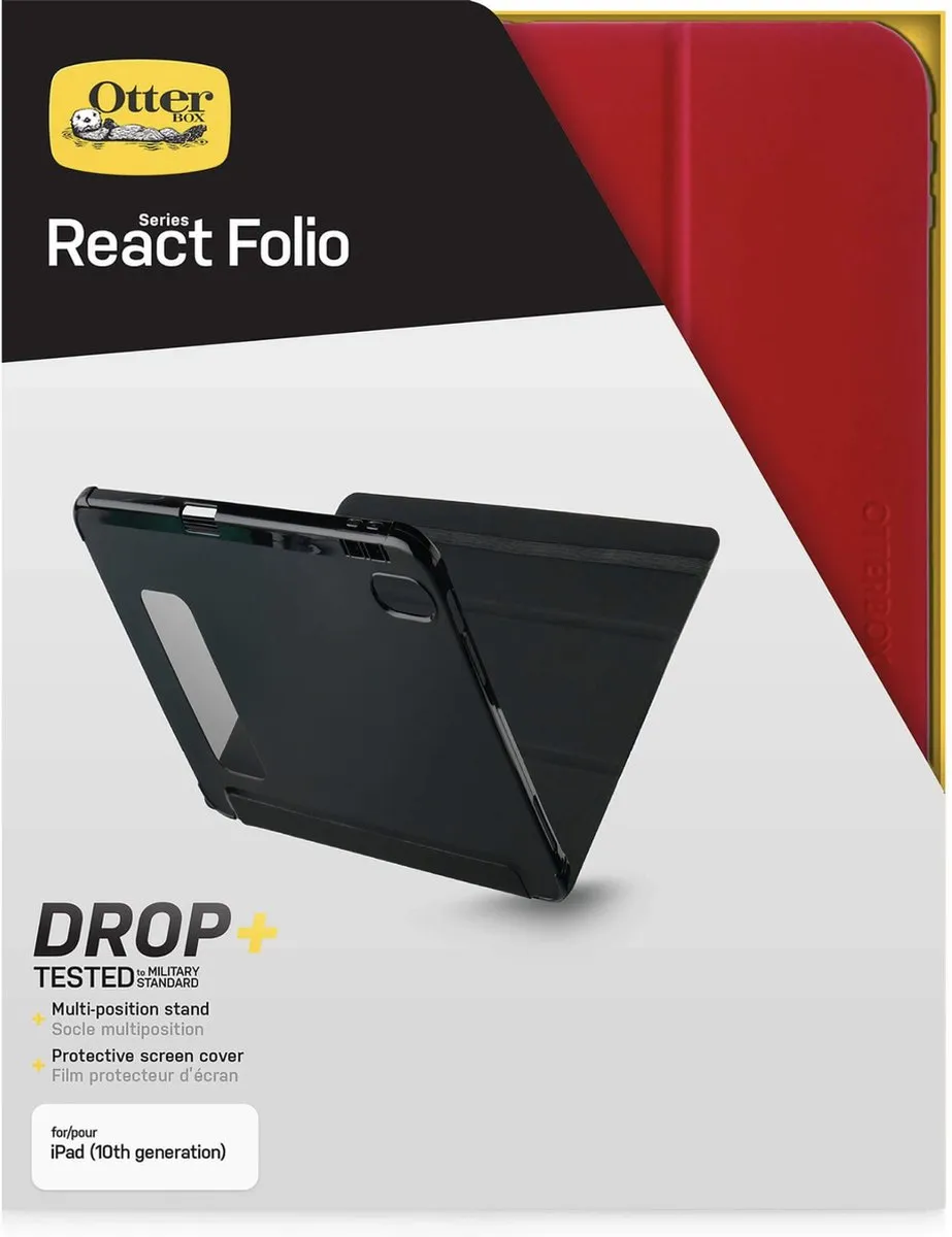 OtterBox React Folio iPad 10.9 (2022) - Rood