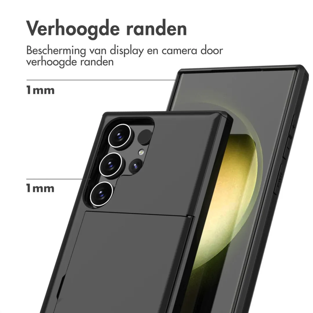 Imoshion Hoesje Samsung Galaxy S24 Ultra - Pasjeshouder 2 Stuks - Zwart