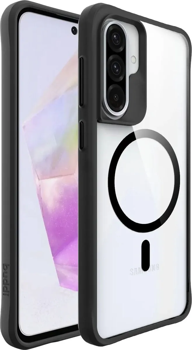 Buddi Hybrid Hoesje Samsung Galaxy A37 - MagSafe - Transparant Zwart